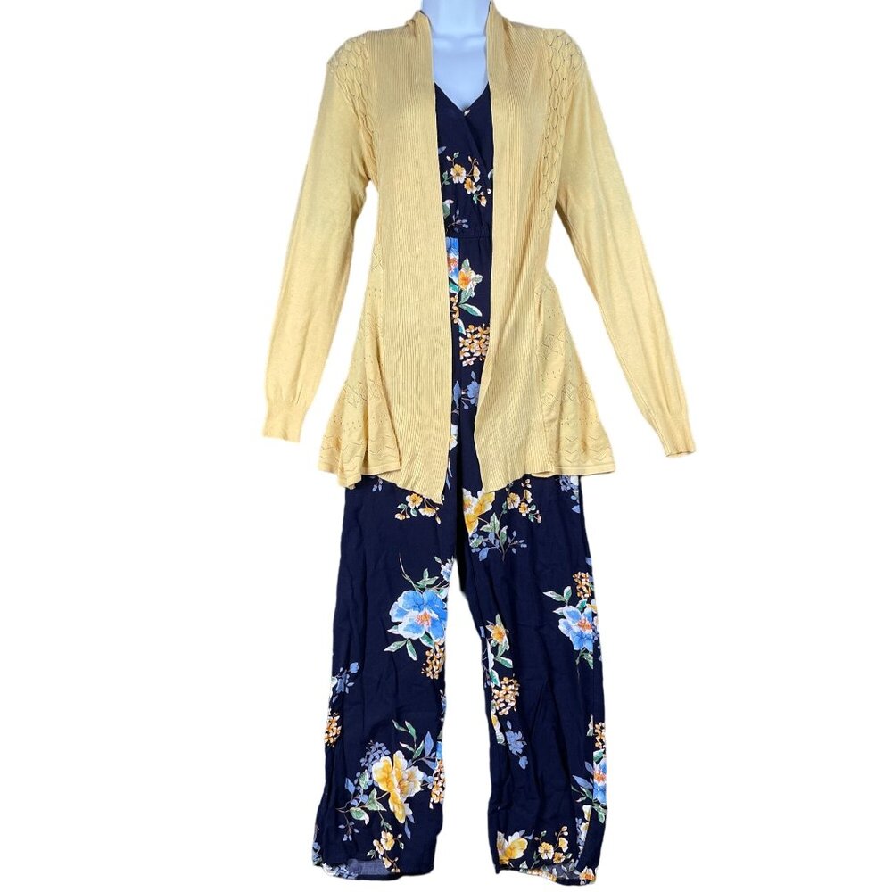 Jumpsuit Womens Size XS Boho Flowy Casual Hippie Floral Whimsical Romantic Beach
